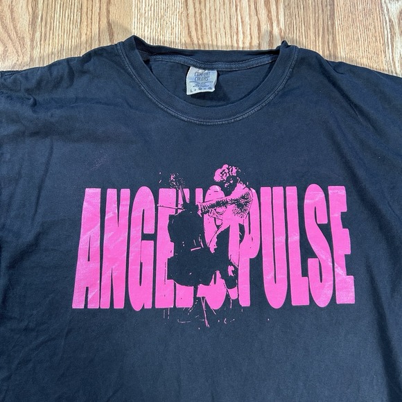 Blood Orange Indie Band T-Shirt Men's Size Large Black Graphic Tee Angel Pulse - Picture 2 of 8